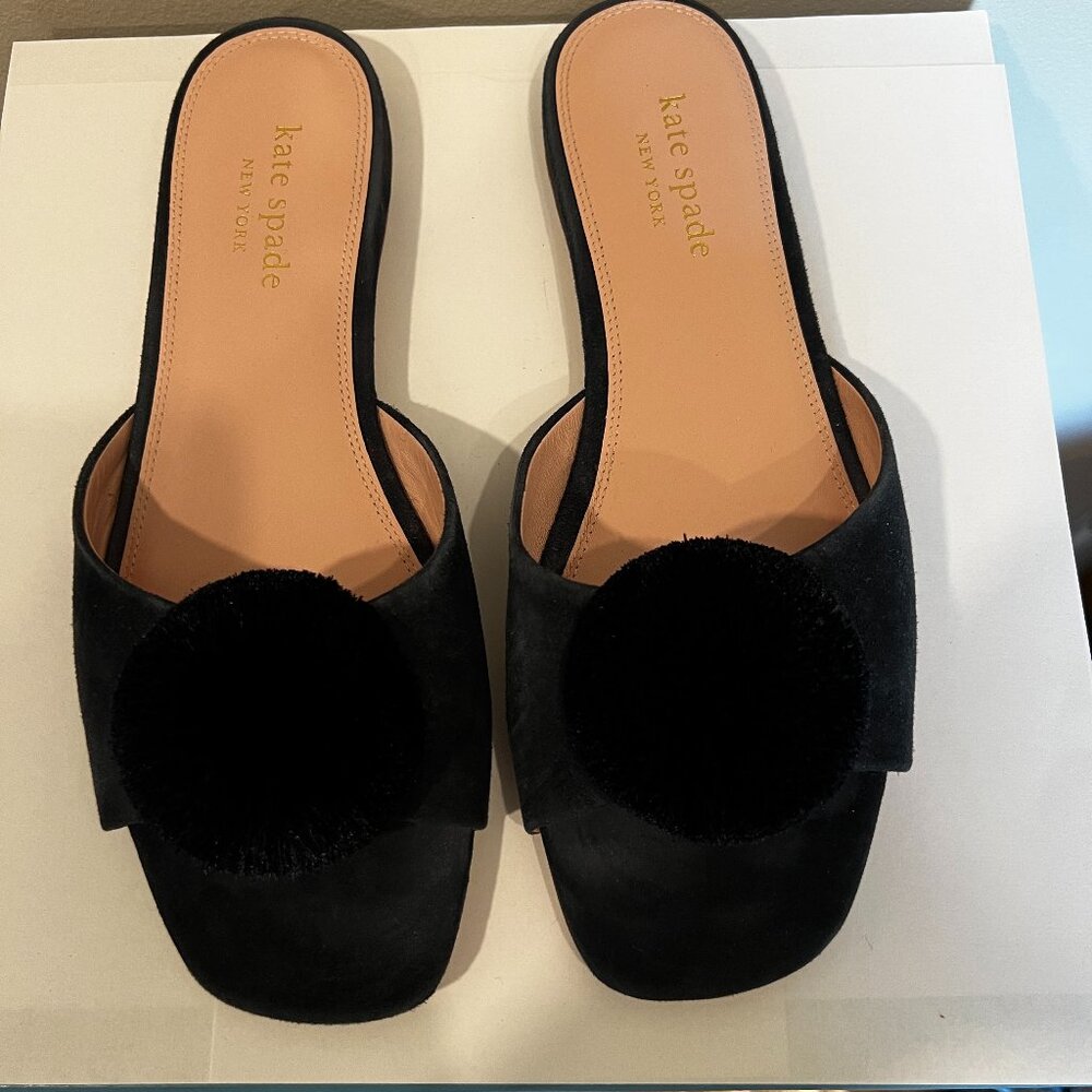 Kate Spade-Amour Pom Slide-Black-10